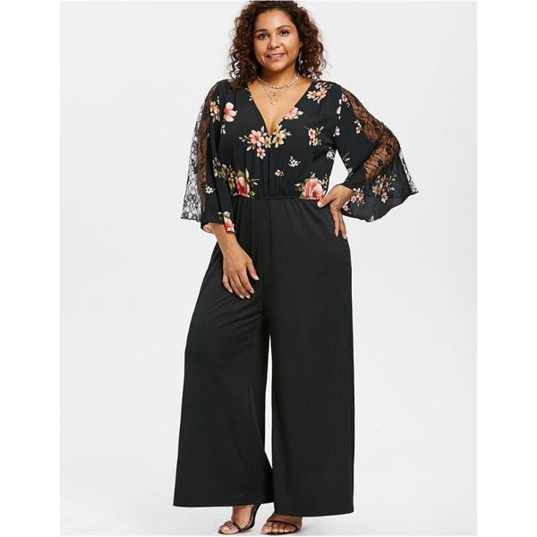 women's jumpsuits & rompers langstar plus size women jumpsuit floral surplice wide leg flare sleeve floor-length straight fall summer, Black;white
women's jumpsuits & rompers langstar plus size women jumpsuit floral surplice wide leg flare sleeve floor-length straight fall summer, Black;white