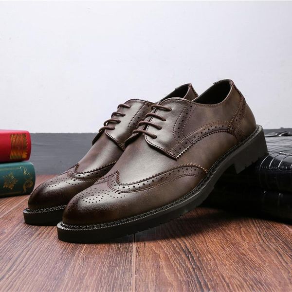dress shoes yomior big size vintage men casual shoe italian office formal real leather wedding brogue loafers, Black
dress shoes yomior big size vintage men casual shoe italian office formal real leather wedding brogue loafers, Black