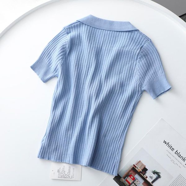 women's t-shirt crop female shirts summer short sleeve vintage clothes ribbed solid slim knit cropped tees, White
women's t-shirt crop female shirts summer short sleeve vintage clothes ribbed solid slim knit cropped tees, White