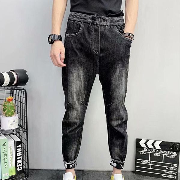 2021 denim jeans men's casual pants sprin brand loose drawstring workwear pants korean trend teenagers harlan, Blue
2021 denim jeans men's casual pants sprin brand loose drawstring workwear pants korean trend teenagers harlan, Blue