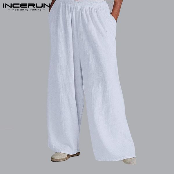 men's pants vintage men baggy solid color cotton joggers 2021 elastic waist wide leg trousers breathable streetwear pantalon incerun, Black
men's pants vintage men baggy solid color cotton joggers 2021 elastic waist wide leg trousers breathable streetwear pantalon incerun, Black