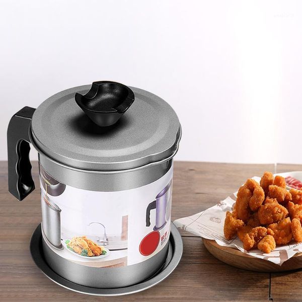 storage bottles & jars stainless steel modern strainer container non slip anti-scalding handle lid pot cooking oil grease keeper with filter
storage bottles & jars stainless steel modern strainer container non slip anti-scalding handle lid pot cooking oil grease keeper with filter