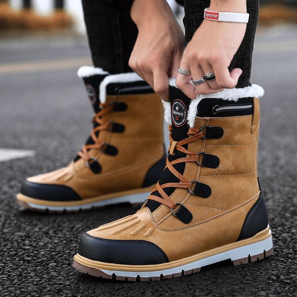 45.46.47 yards winter plus size foreign trade warm snow boots mens fur integrated high cotton-padded shoes waterproof, Black
45.46.47 yards winter plus size foreign trade warm snow boots mens fur integrated high cotton-padded shoes waterproof, Black