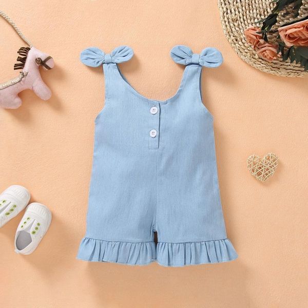 jumpsuits summer baby clothes set girl bow denim romper boys jumpsuit born clothing girls outfit infant sleeveless solid overall, Blue
jumpsuits summer baby clothes set girl bow denim romper boys jumpsuit born clothing girls outfit infant sleeveless solid overall, Blue