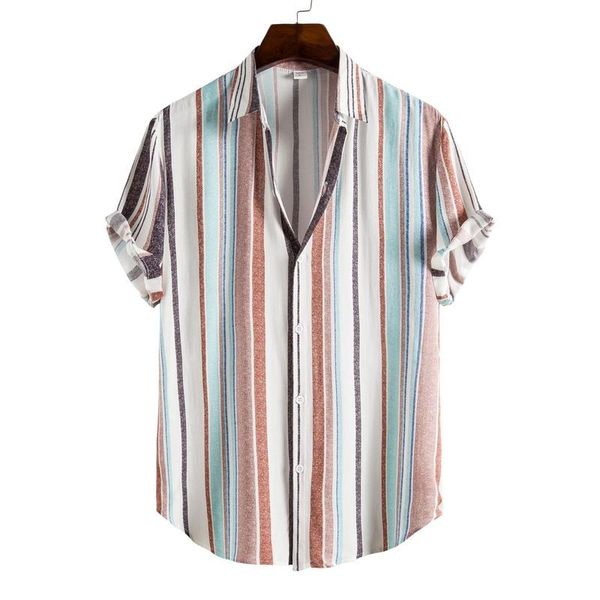 men's casual shirts men clothing 2021 summer striped button front shirt short-sleeved lapel camisas para hombre, White;black
men's casual shirts men clothing 2021 summer striped button front shirt short-sleeved lapel camisas para hombre, White;black