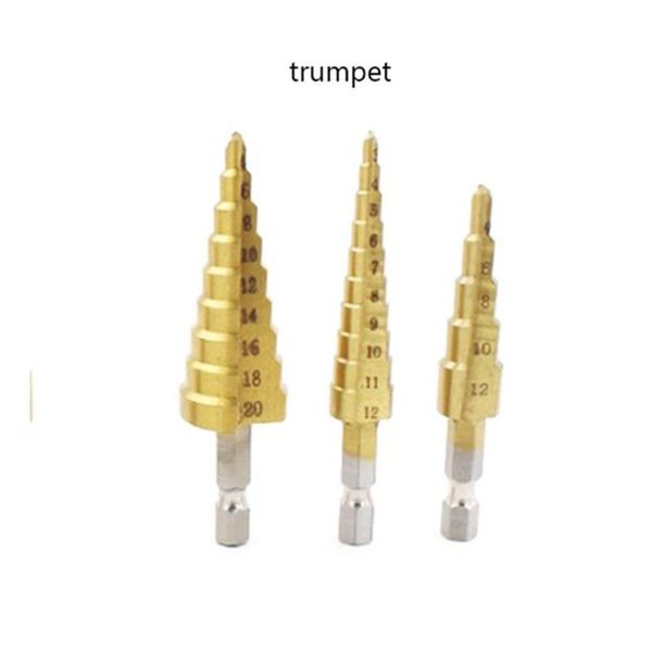 professional drill bits titanium coated step bit for metal high speed steel wood drilling power tools hole cutter cone
professional drill bits titanium coated step bit for metal high speed steel wood drilling power tools hole cutter cone