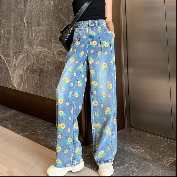 2020 autumn large size 4xl straight print pants wide leg jeans for women blue loose high waist baggy pants casual jeans, Black;white
2020 autumn large size 4xl straight print pants wide leg jeans for women blue loose high waist baggy pants casual jeans, Black;white