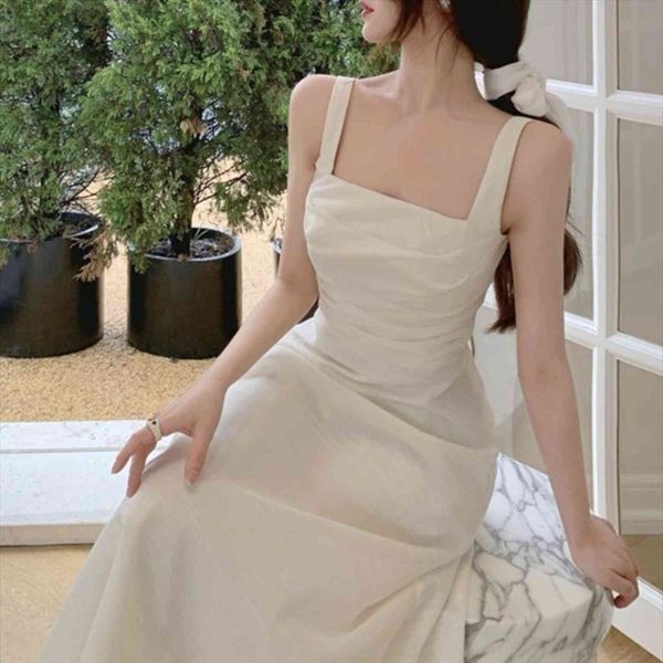 french elegant midi korean women dress fahion sleeveless sweet casual females chic evening party summer, Black;gray
french elegant midi korean women dress fahion sleeveless sweet casual females chic evening party summer, Black;gray