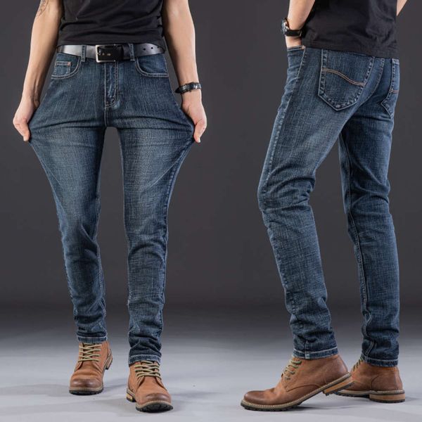 2021 spring and autumn new korean slim straight jeans elastic large men's pants fashion, Blue
2021 spring and autumn new korean slim straight jeans elastic large men's pants fashion, Blue