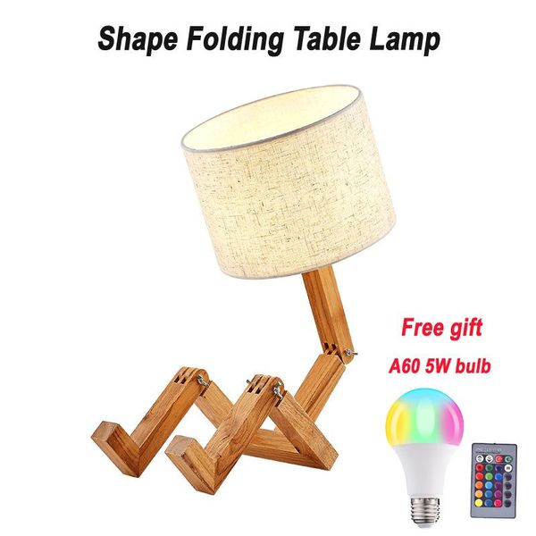 table lamps 2021 wood robot shape folding lamp creative european fashion bedroom study bedside linen shade
table lamps 2021 wood robot shape folding lamp creative european fashion bedroom study bedside linen shade
