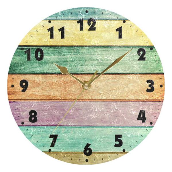wall clocks colorful plank - silent clock 9.8" decorative frameless battery operated contemporary creative round
wall clocks colorful plank - silent clock 9.8" decorative frameless battery operated contemporary creative round