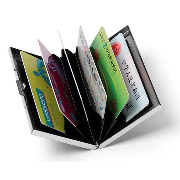 card holders summer slim holder stainless steel id man wallet with rfid anti-theft protection, Brown;gray
card holders summer slim holder stainless steel id man wallet with rfid anti-theft protection, Brown;gray