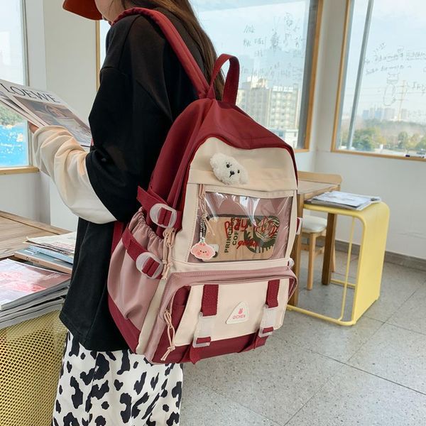 backpack cute girl school women large capacity bag for teens female japanese kawaii waterproof 14inch laptravel bags
backpack cute girl school women large capacity bag for teens female japanese kawaii waterproof 14inch laptravel bags