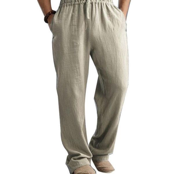 men's pants men plus size cotton linen long elastic waist straight loose fit solid color trousers summer 2021, Black
men's pants men plus size cotton linen long elastic waist straight loose fit solid color trousers summer 2021, Black