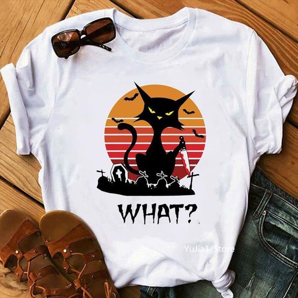 black cat what graphic and mens t shirt womens print tshirts women murderous knife femme summer female harajuku, White;black
black cat what graphic and mens t shirt womens print tshirts women murderous knife femme summer female harajuku, White;black