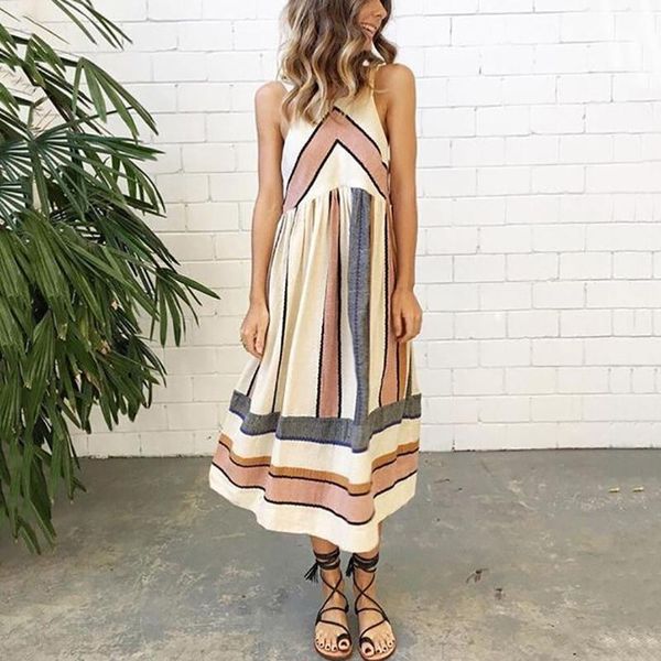 casual dresses striped splicing 2021 summer women's dress sleeveless a-line ladies beachwear party holiday high waist vestidos, Black;gray
casual dresses striped splicing 2021 summer women's dress sleeveless a-line ladies beachwear party holiday high waist vestidos, Black;gray