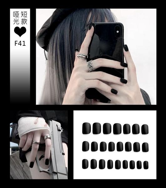 false nails 24pcs/box fashion detachable matte short square head wearable fake full cover nail tips press on, Red;gold
false nails 24pcs/box fashion detachable matte short square head wearable fake full cover nail tips press on, Red;gold