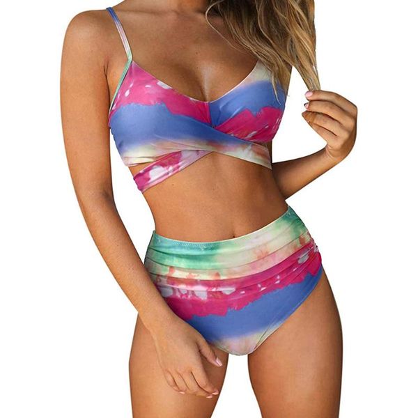 women's swimwear bikinis set high waist bandage swimming suit for women print bathing water sports beachwear, White;black
women's swimwear bikinis set high waist bandage swimming suit for women print bathing water sports beachwear, White;black