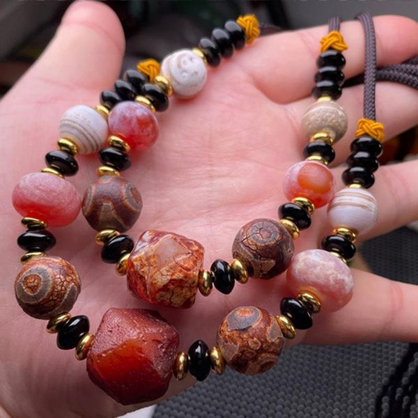 pendant necklaces tibetan ancient agates dzi necklace three eyes red chalcedony agat stones pendulum for women reiki healing, Silver
pendant necklaces tibetan ancient agates dzi necklace three eyes red chalcedony agat stones pendulum for women reiki healing, Silver