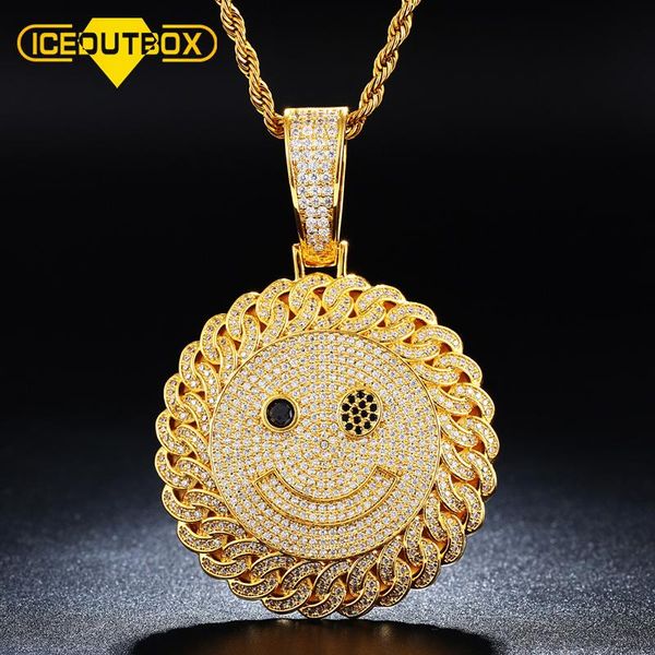 pendant necklaces iceoutbox chain necklace smiling round face full of crystal cubic zircon men's hip hop rock jewelry christmas, Silver
pendant necklaces iceoutbox chain necklace smiling round face full of crystal cubic zircon men's hip hop rock jewelry christmas, Silver