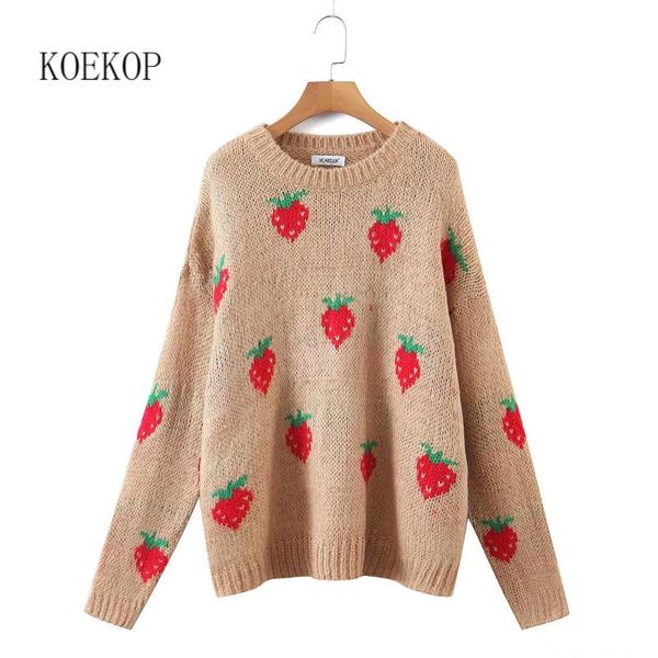 women's sweaters koekop women fashion printed knitted sweater casual o-neck long sleeves female chic, White;black
women's sweaters koekop women fashion printed knitted sweater casual o-neck long sleeves female chic, White;black