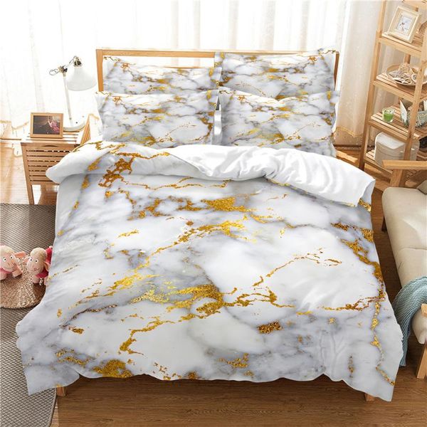 bedding sets 3d marbling set duvet cover bed cotton bedroom