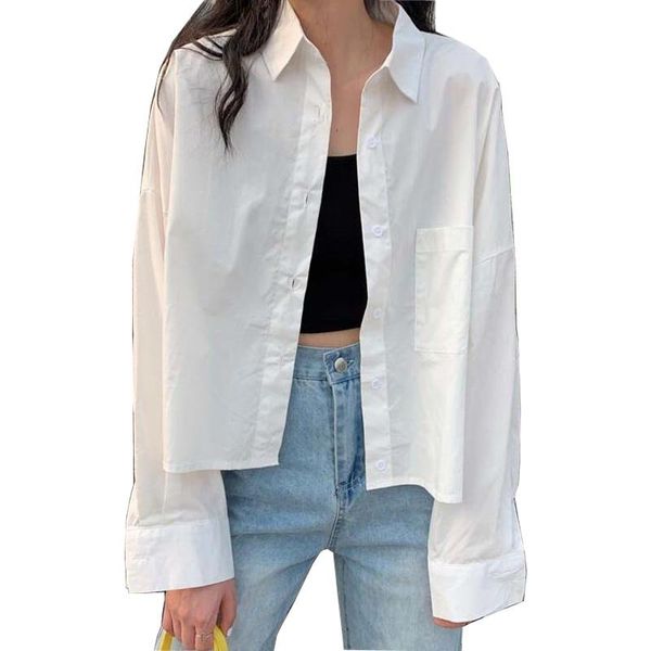 women's blouses & shirts spring women long sleeve female casual lapel shirt v-neck solid plus size loose sleeves ladies blouse cl80, White
women's blouses & shirts spring women long sleeve female casual lapel shirt v-neck solid plus size loose sleeves ladies blouse cl80, White