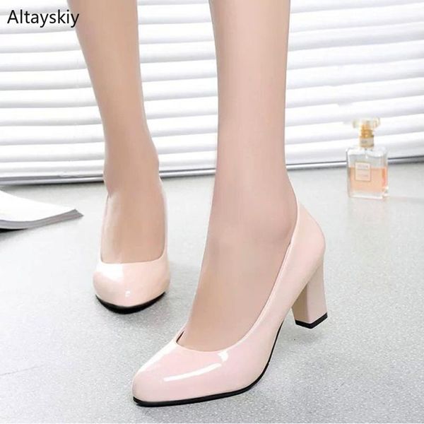 dress shoes pumps women patent leather square med heels round toe womens elegant office european style leisure solid color trendy chic, Black
dress shoes pumps women patent leather square med heels round toe womens elegant office european style leisure solid color trendy chic, Black