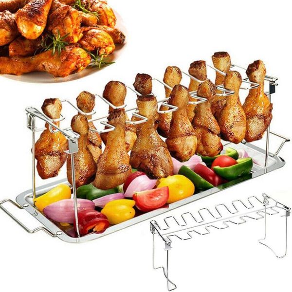 tools & accessories non-stick stainless steel chicken wing leg rack grill holder with drip pan bbq oven
tools & accessories non-stick stainless steel chicken wing leg rack grill holder with drip pan bbq oven