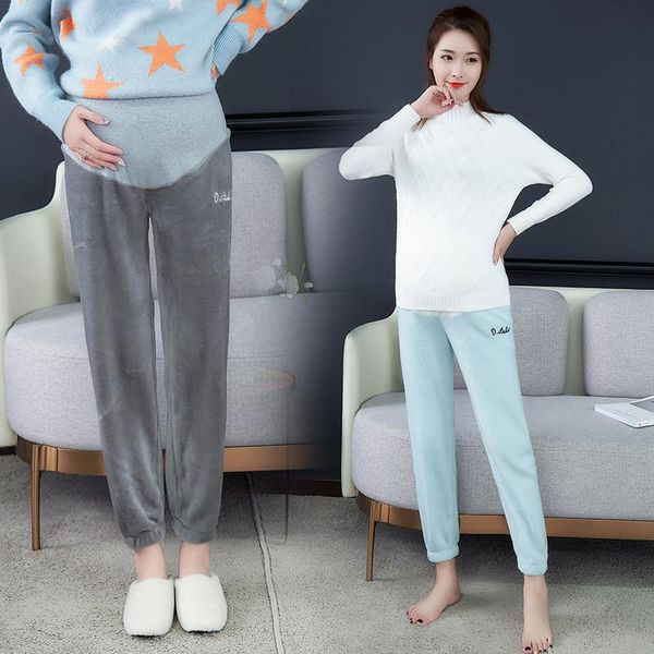 2021 new winter fashion maternity house clothes plus velvet legging pregnant women straight leg abdomen pants pregnancy trousers, White
2021 new winter fashion maternity house clothes plus velvet legging pregnant women straight leg abdomen pants pregnancy trousers, White