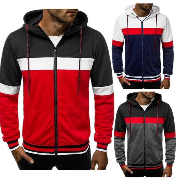 men's hoodies & sweatshirts zogaa double color block zipper sweater with hood, Black
men's hoodies & sweatshirts zogaa double color block zipper sweater with hood, Black
