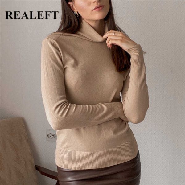 realeft knitting pullover turtleneck slim sweater autumn winter bottoming long sleeve minimalism female sweaters 210922, White;black
realeft knitting pullover turtleneck slim sweater autumn winter bottoming long sleeve minimalism female sweaters 210922, White;black