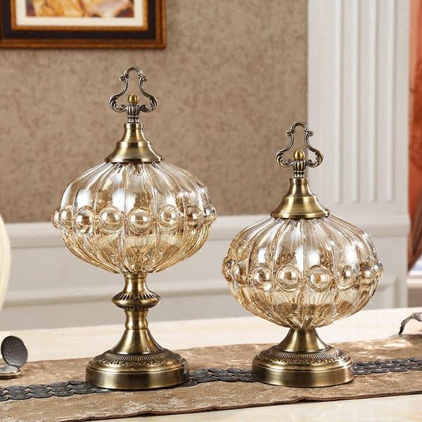 vases european-style storage jar furnishing living room decoration glass candy with a cover creative home vase
vases european-style storage jar furnishing living room decoration glass candy with a cover creative home vase
