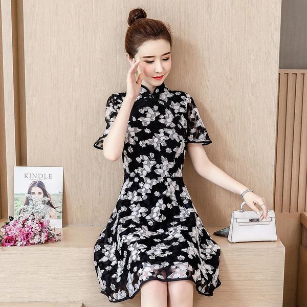 ethnic clothing black chinese qipao ao dai lace modern vintage print fashion casual elegant summer traditional cheongsam 2021 short sleeve, Red
ethnic clothing black chinese qipao ao dai lace modern vintage print fashion casual elegant summer traditional cheongsam 2021 short sleeve, Red