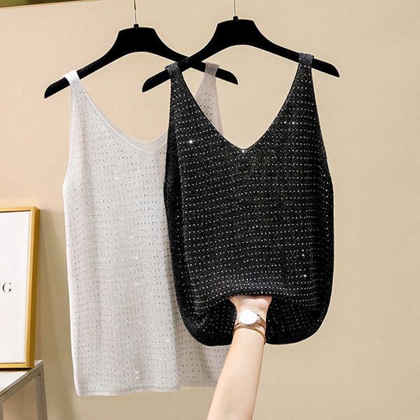 basic loose camisole summer shiny knit tank women strap camisole female camis high elasticity casual 210604, White
basic loose camisole summer shiny knit tank women strap camisole female camis high elasticity casual 210604, White