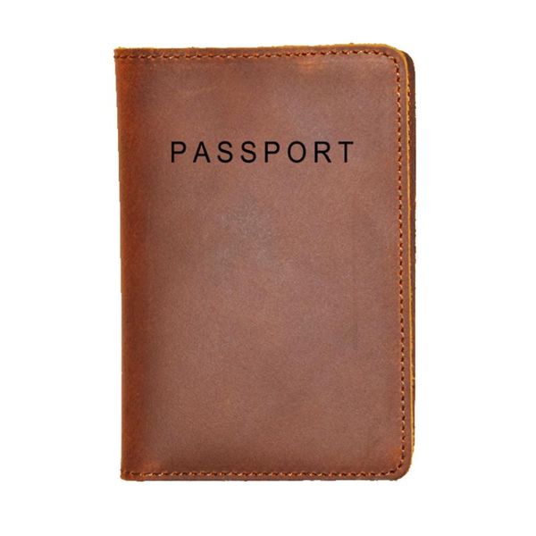 card holders solid color genuine leather passport case travel wallets men holder crazy horse covers women, Brown;gray
card holders solid color genuine leather passport case travel wallets men holder crazy horse covers women, Brown;gray