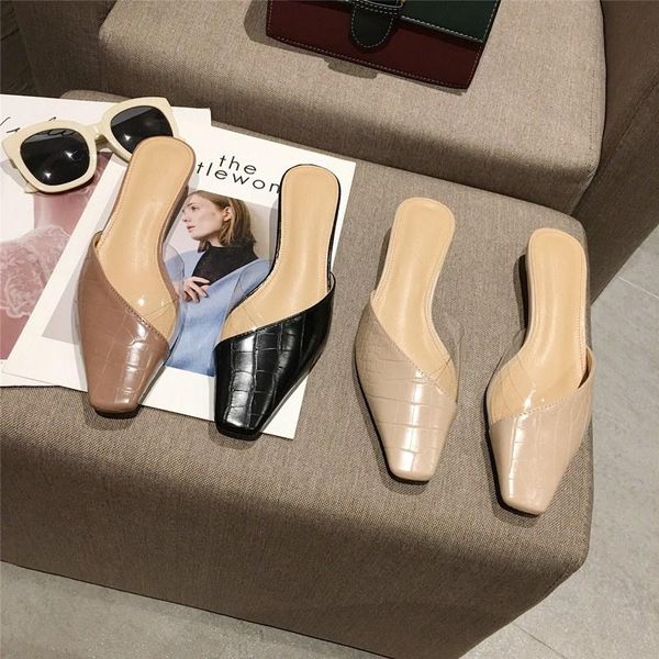 slippers 2021 brand designer women low heels shallow mouth slip on mules casual shoes starnge high outdoor beach slides, Black
slippers 2021 brand designer women low heels shallow mouth slip on mules casual shoes starnge high outdoor beach slides, Black