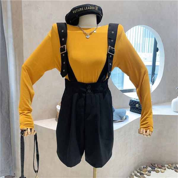 women's tracksuits clothing 2021 summer long-sleeved t-shirt bottoming shirt and bib shorts french retro temperament two-piece suit, Gray
women's tracksuits clothing 2021 summer long-sleeved t-shirt bottoming shirt and bib shorts french retro temperament two-piece suit, Gray