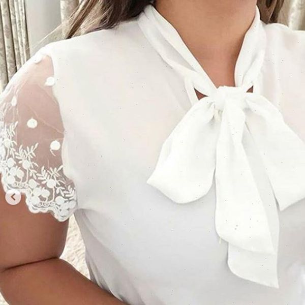 blouse women summer work office lace bow tie short sleeve chiffon shirt blouse chemisier femme womens and, White
blouse women summer work office lace bow tie short sleeve chiffon shirt blouse chemisier femme womens and, White