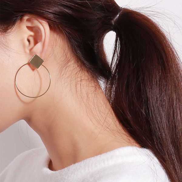 jewelry versatile popular simple geometry diamond personality fashion earrings for women, Silver
jewelry versatile popular simple geometry diamond personality fashion earrings for women, Silver