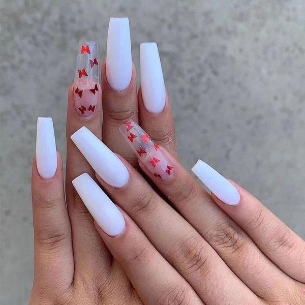 false nails 24pcs/box detachable white&red&clear butterfly long ballerina nails&press glue wearable coffin fake full cover, Red;gold
false nails 24pcs/box detachable white&red&clear butterfly long ballerina nails&press glue wearable coffin fake full cover, Red;gold