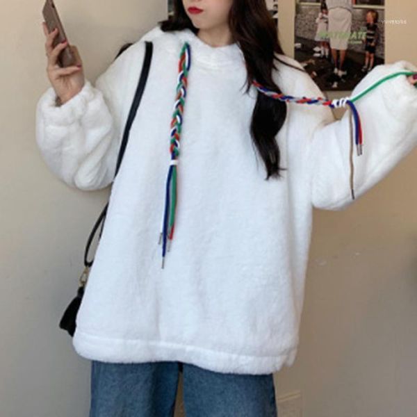winter thickening plus velvet imitation lamb plush hooded sweatshirt female 2021 ins harajuku fashion loose casual women coat1, Black
winter thickening plus velvet imitation lamb plush hooded sweatshirt female 2021 ins harajuku fashion loose casual women coat1, Black