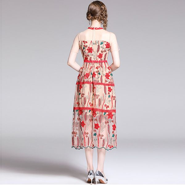 quality voile dressed in short sleeve elegant female summer midi flower embroidered vintage dress 7dfj, Black;gray
quality voile dressed in short sleeve elegant female summer midi flower embroidered vintage dress 7dfj, Black;gray