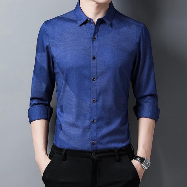 men's casual shirts high end fashion designer brand slim fit men stylish 2021 spring autumn long sleeve trending clothing, White;black
men's casual shirts high end fashion designer brand slim fit men stylish 2021 spring autumn long sleeve trending clothing, White;black