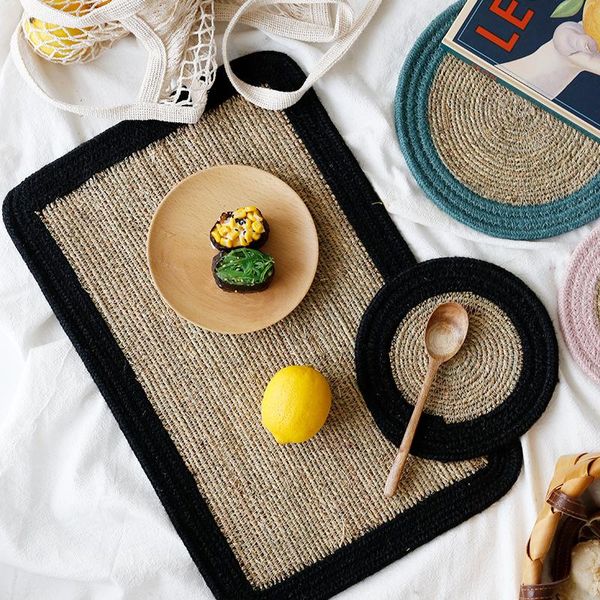 table runner environmental protection 3 colors placemat modern minimalist coasters bowl jute high temperature anti-scalding anti-slip mat
table runner environmental protection 3 colors placemat modern minimalist coasters bowl jute high temperature anti-scalding anti-slip mat