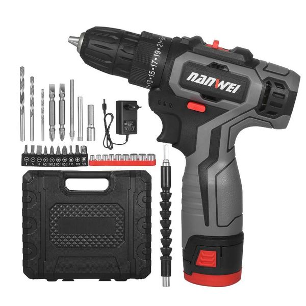 professiona electric drills 12v brushless drill cordless driver power rechargeable with led light 25+1 torque screwdriver
professiona electric drills 12v brushless drill cordless driver power rechargeable with led light 25+1 torque screwdriver