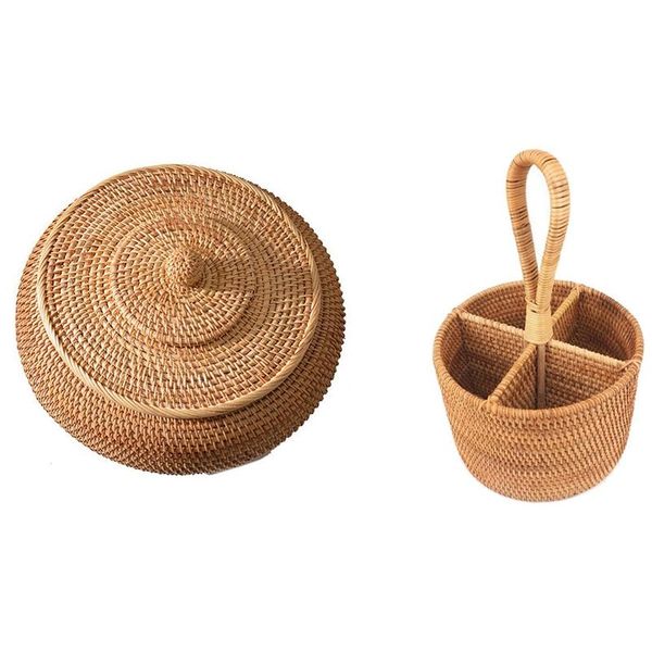 storage baskets hand-woven rattan basket round four compartment with boxes lid multi-purpose wicker tray
storage baskets hand-woven rattan basket round four compartment with boxes lid multi-purpose wicker tray