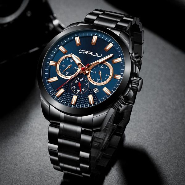 wristwatches relogio masculino crrju man watch classic business chronograph mens watches fashion steel waterproof quartz wristwatch bran, Slivery;brown
wristwatches relogio masculino crrju man watch classic business chronograph mens watches fashion steel waterproof quartz wristwatch bran, Slivery;brown