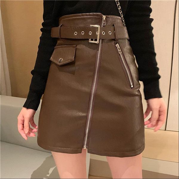 autumn women pu leather sweet solid sashes a line stylish buttock wrapped plus feminine slender mini skirt, Black
autumn women pu leather sweet solid sashes a line stylish buttock wrapped plus feminine slender mini skirt, Black