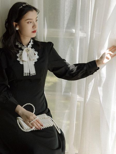 casual dresses 2021 fashion women's clothing full vintage for women dress, Black;gray
casual dresses 2021 fashion women's clothing full vintage for women dress, Black;gray
